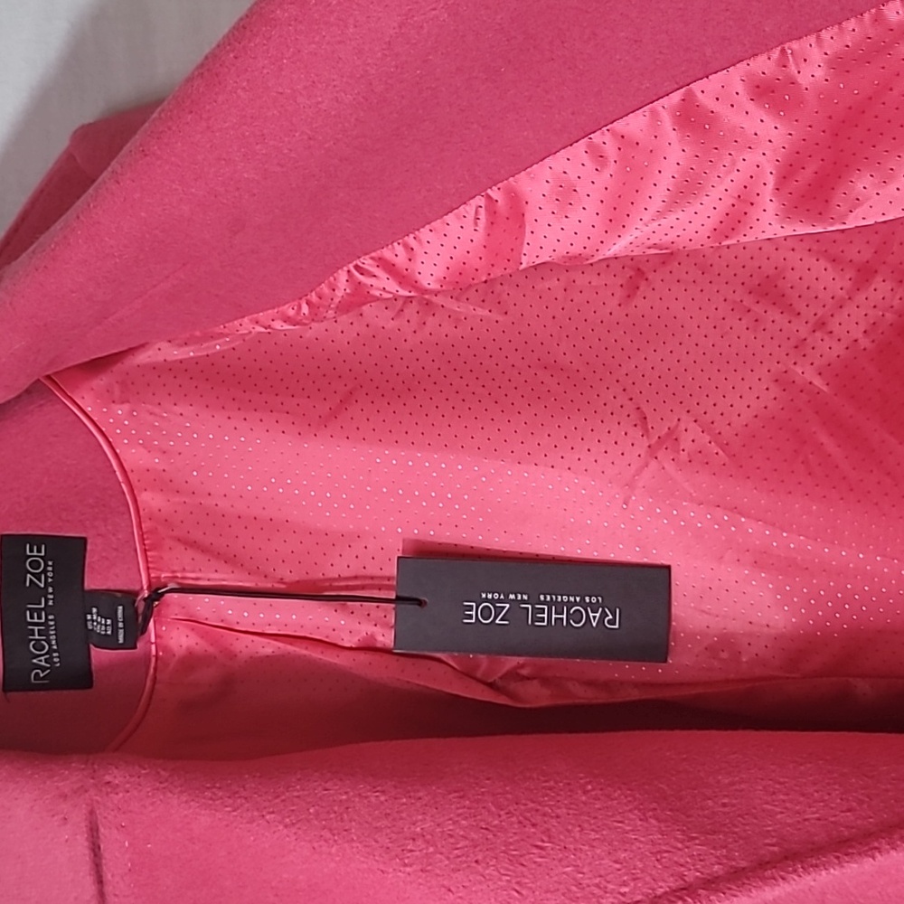Rachel Zoe Pink Double Breasted Coat - Picture 7 of 10